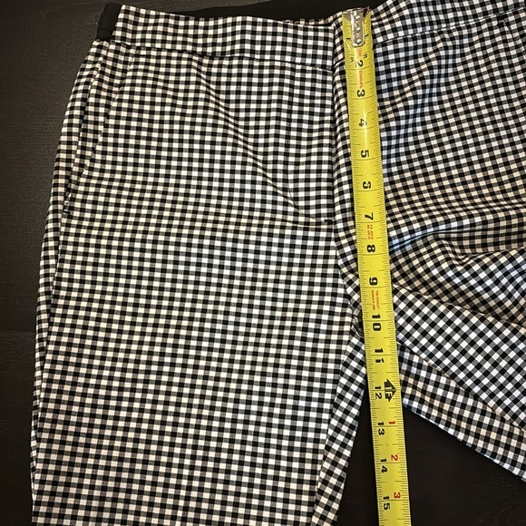 ZARA check pants front pockets elastic waist at back faux pockets at back size M - Picture 11 of 13